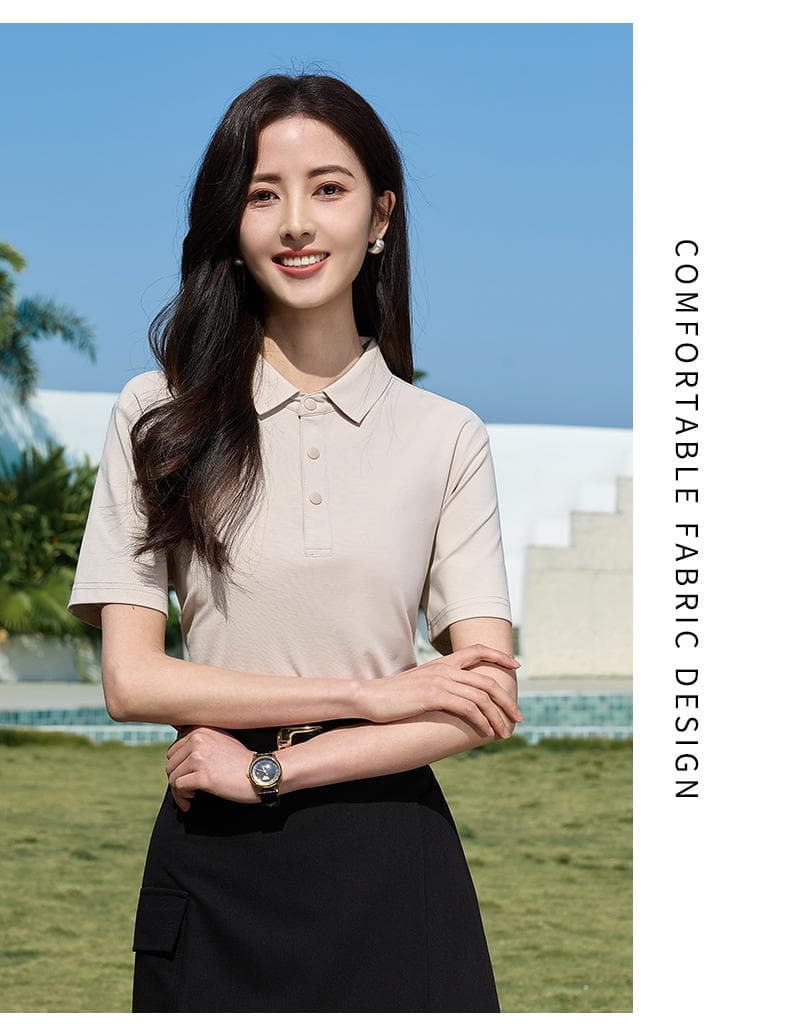 太妃糖色男女同款Polo衫 详情图 15