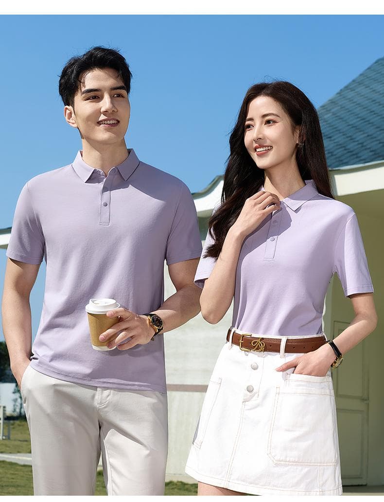 太妃糖色男女同款Polo衫 详情图 18