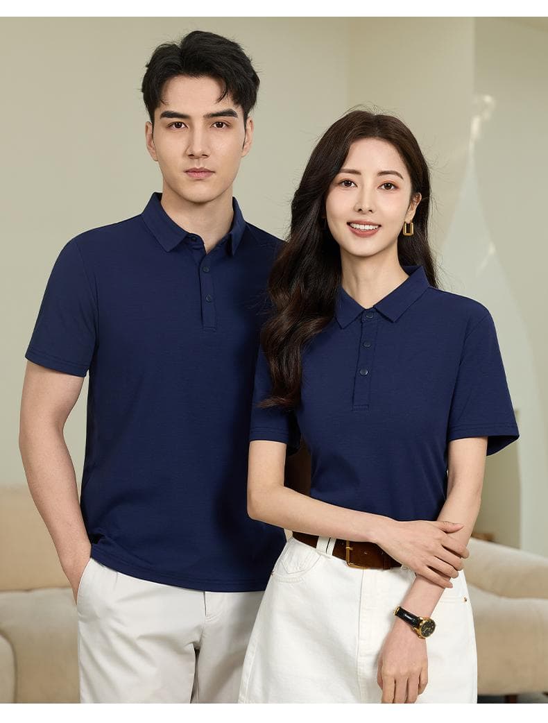 太妃糖色男女同款Polo衫 详情图 22