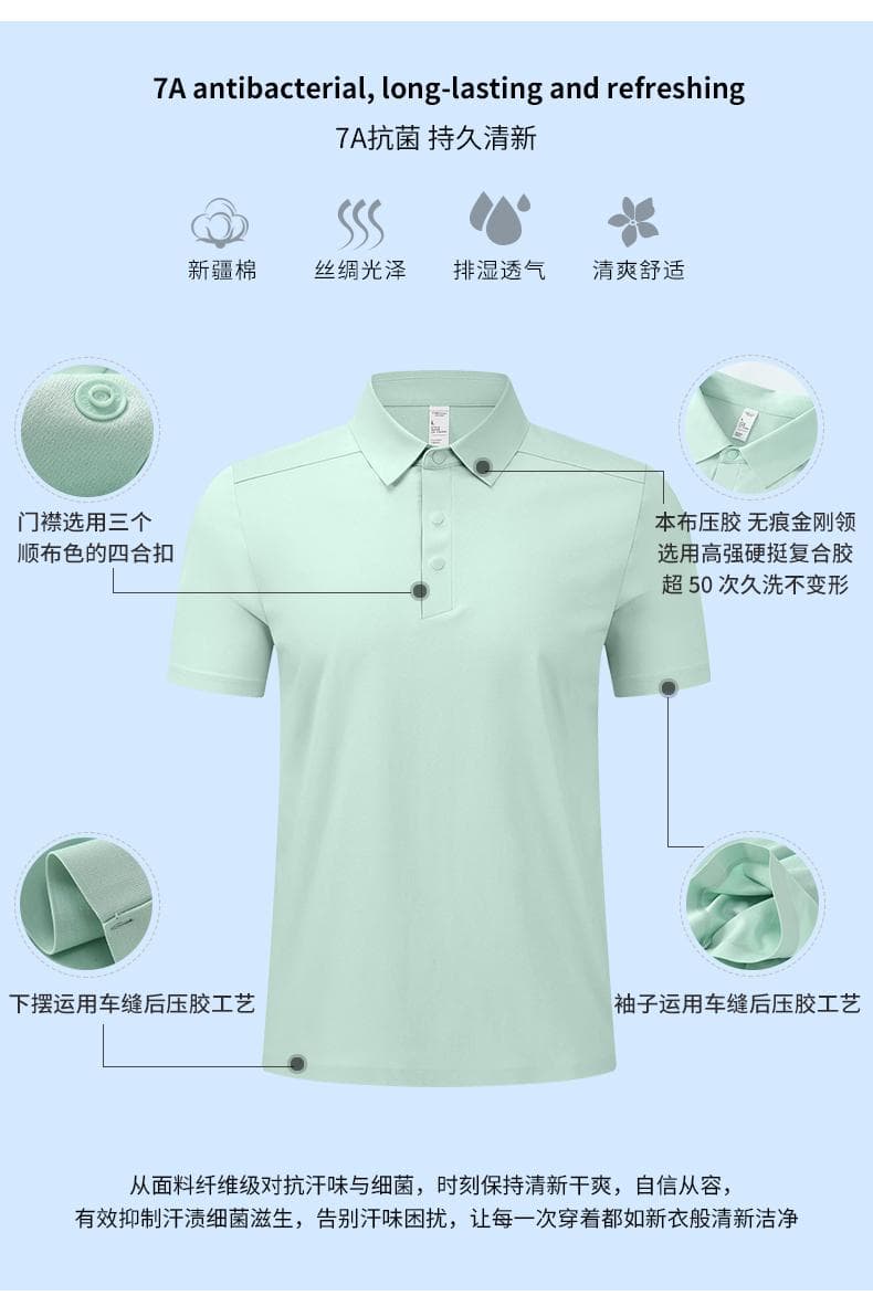 男士深蓝短袖Polo衫 详情图 2