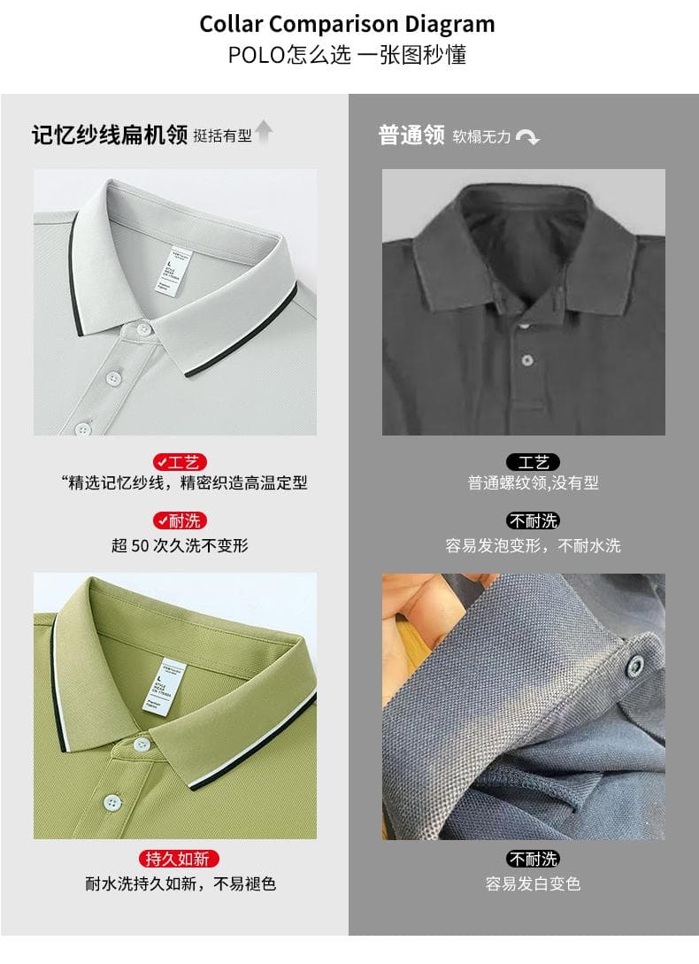 橄榄绿拼色领短袖POLO衫 详情图 5