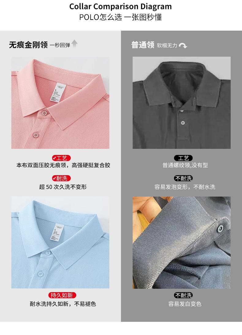男士女士纯色Polo衫 详情图 5