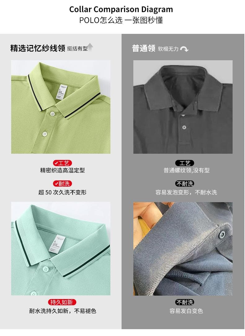 深蓝色翻领Polo衫 详情图 5