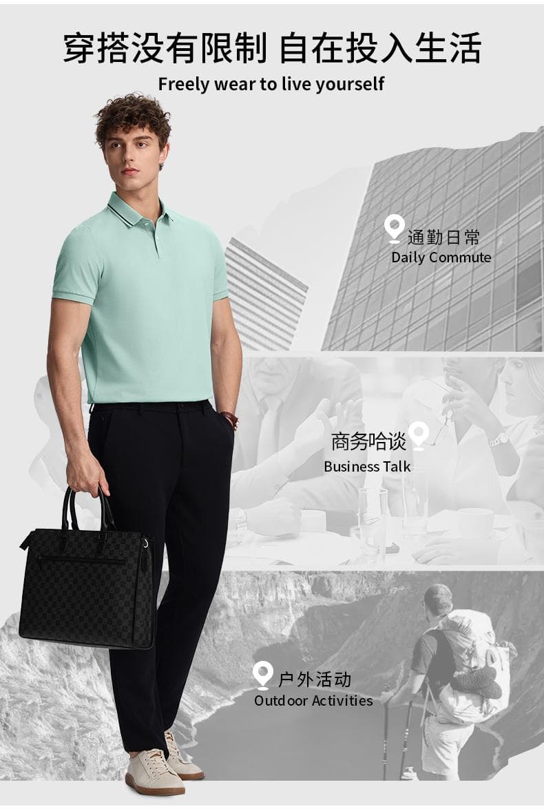 深蓝色翻领Polo衫 详情图 12