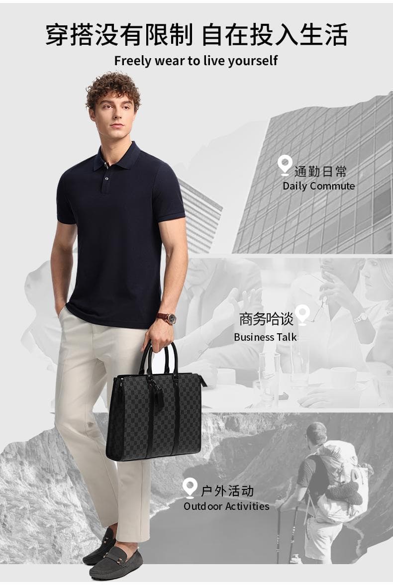 浅绿纹理短袖Polo衫 详情图 12