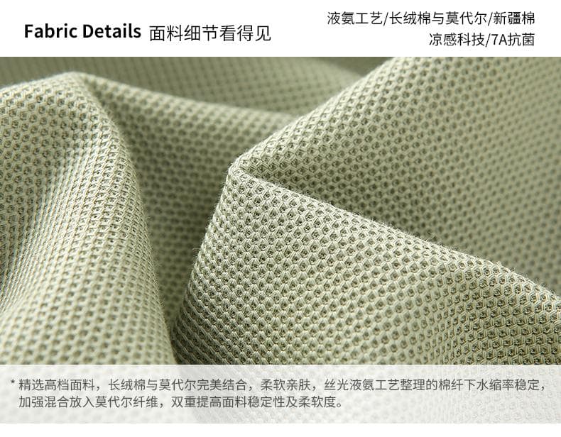 黑色纹理短袖Polo衫 详情图 7