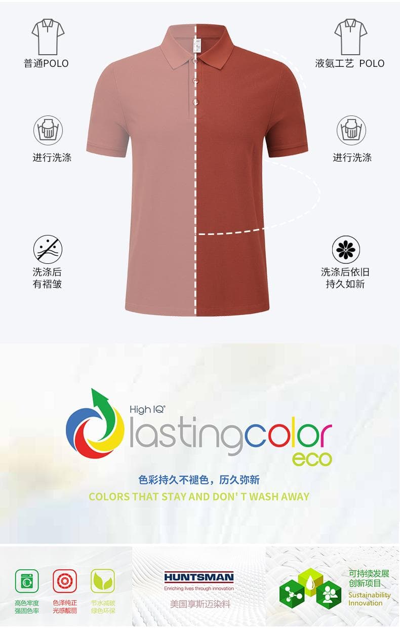 浅绿色纯色Polo衫 详情图 9