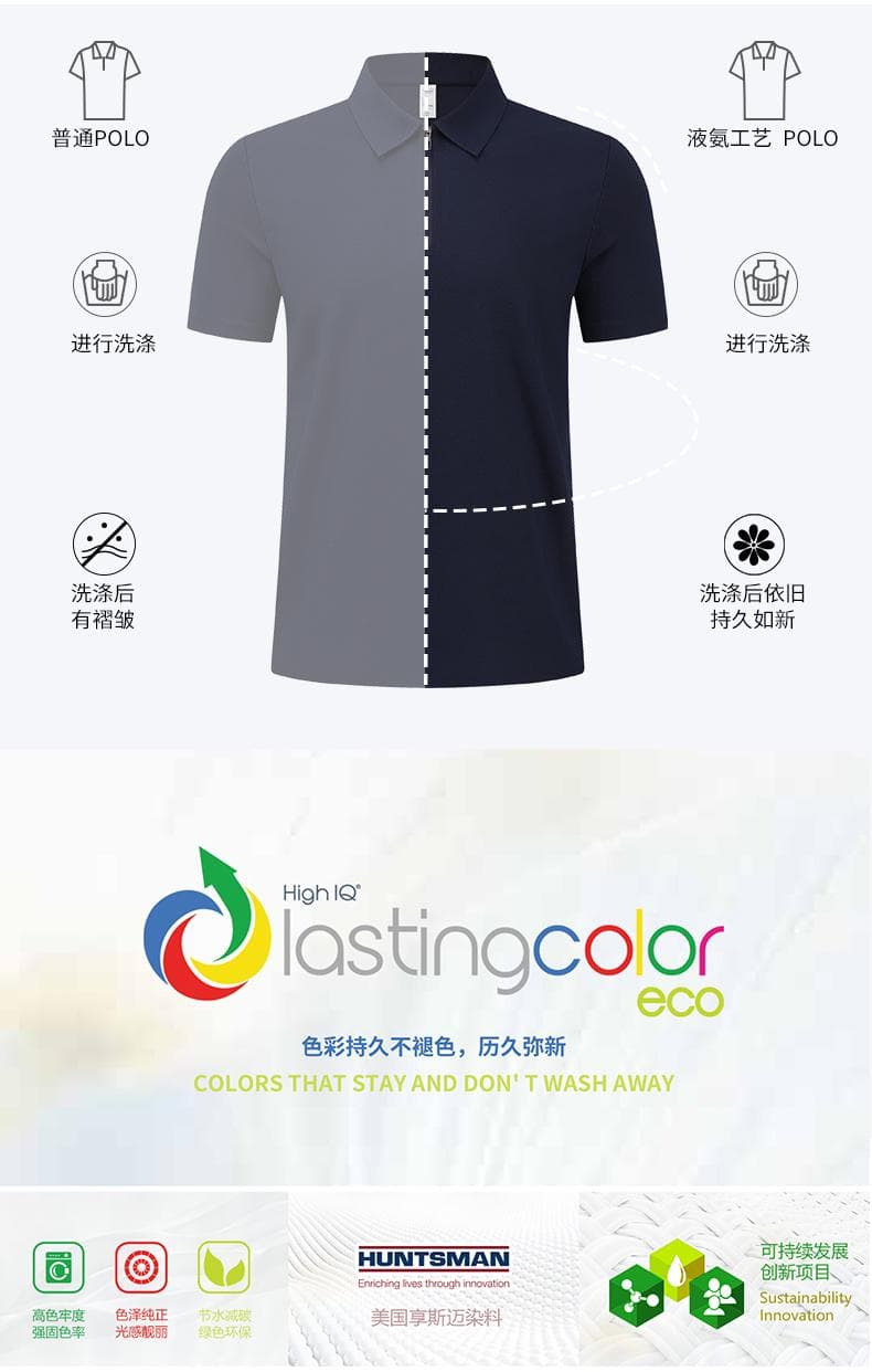 酒红色半拉链Polo衫 详情图 9