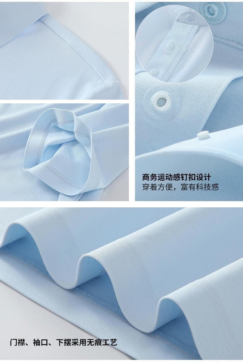白色纯色短袖Polo衫 详情图 4