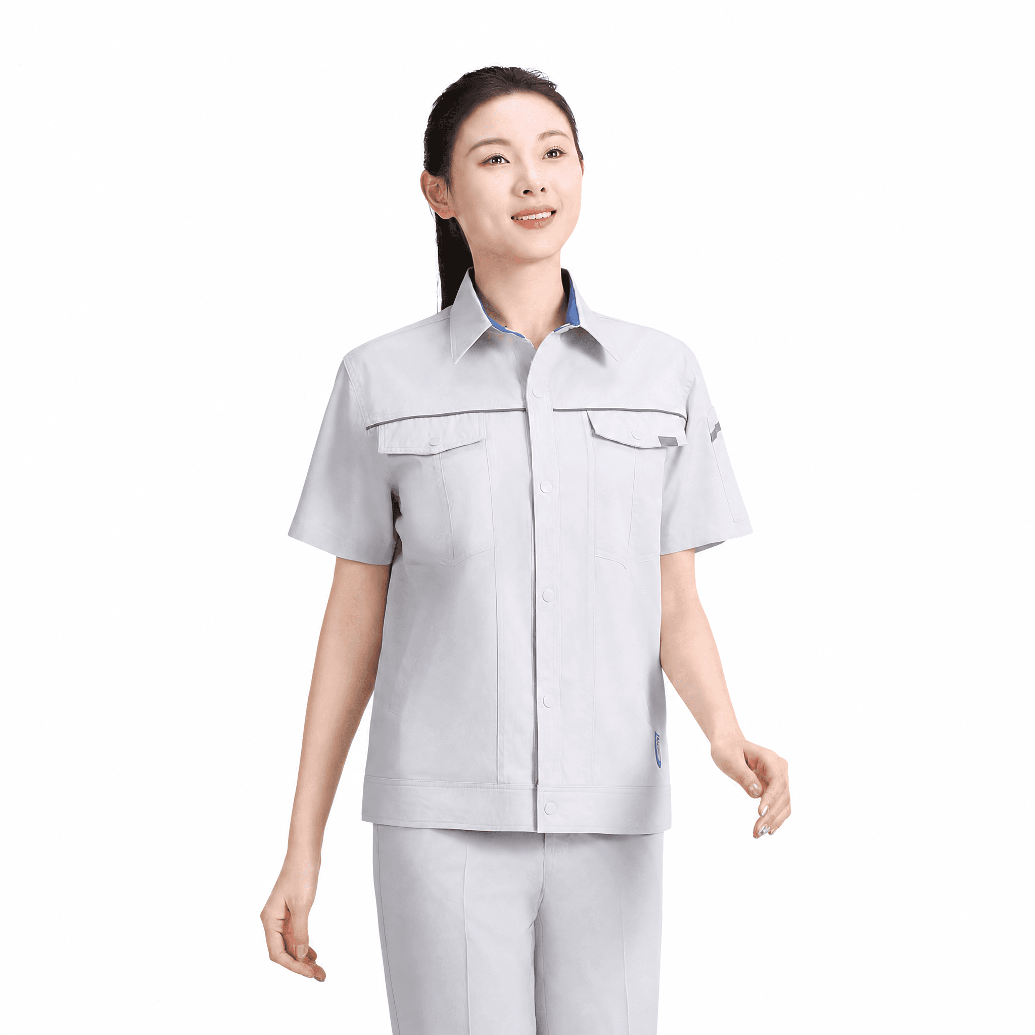 女士短袖工装套装