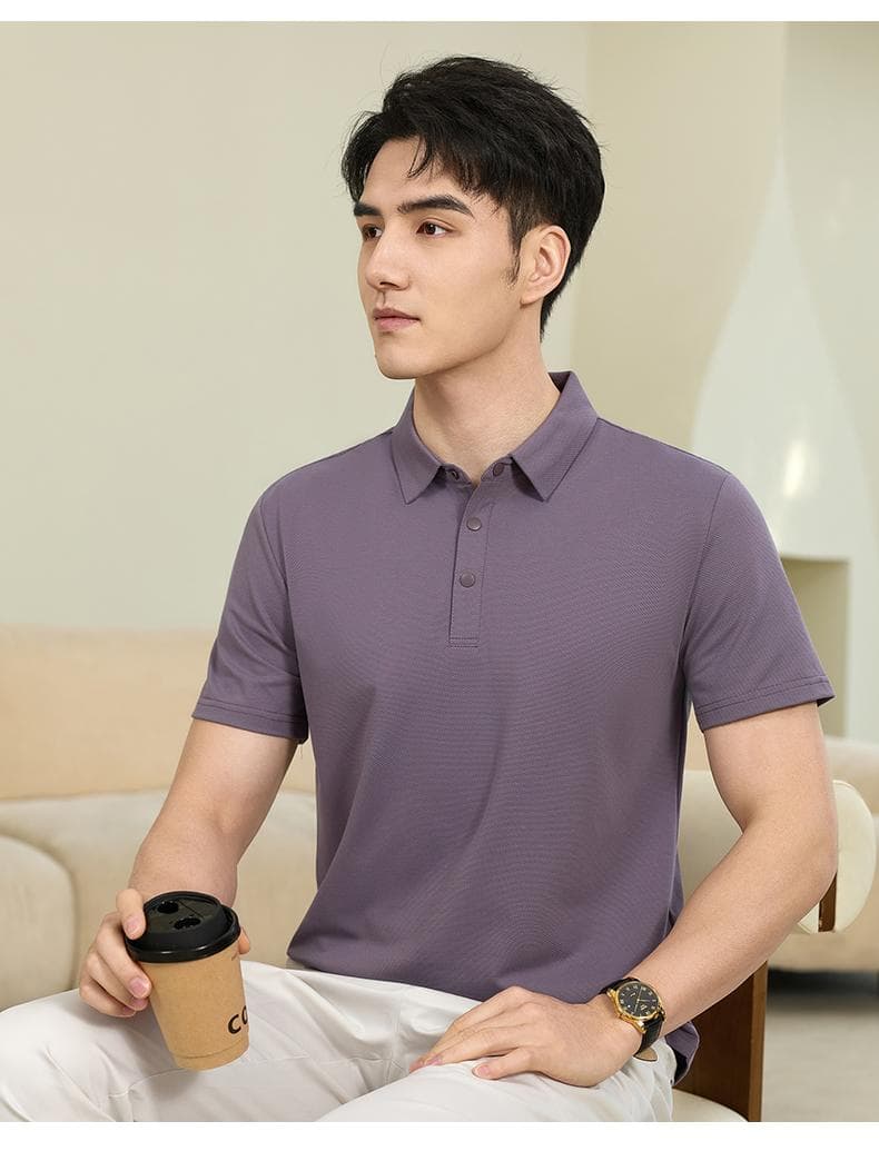 乌龙紫纯色Polo衫 详情图 20