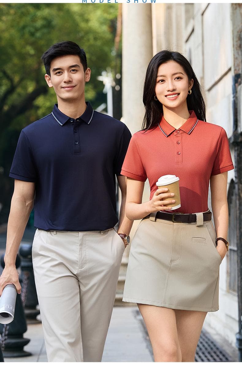 提花翻领POLO衫 详情图 19