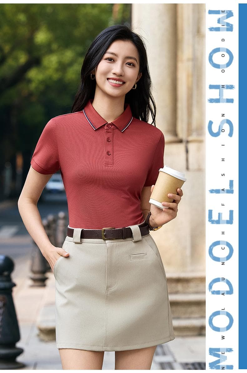 提花翻领POLO衫 详情图 20