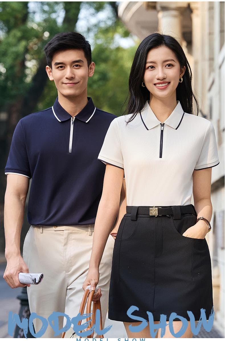 拉链翻领POLO衫 详情图 13