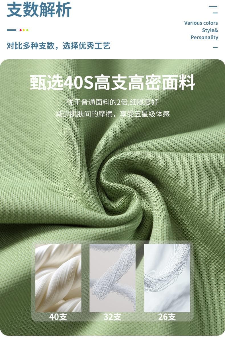 间色条领POLO衫 详情图 7
