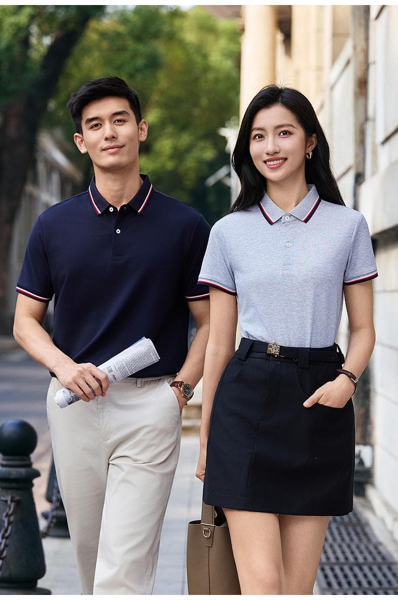 间色条领POLO衫 详情图 16