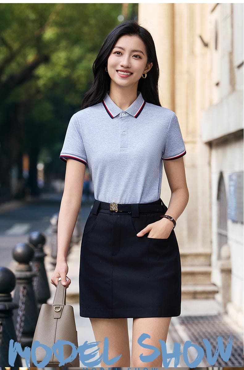 间色条领POLO衫 详情图 17