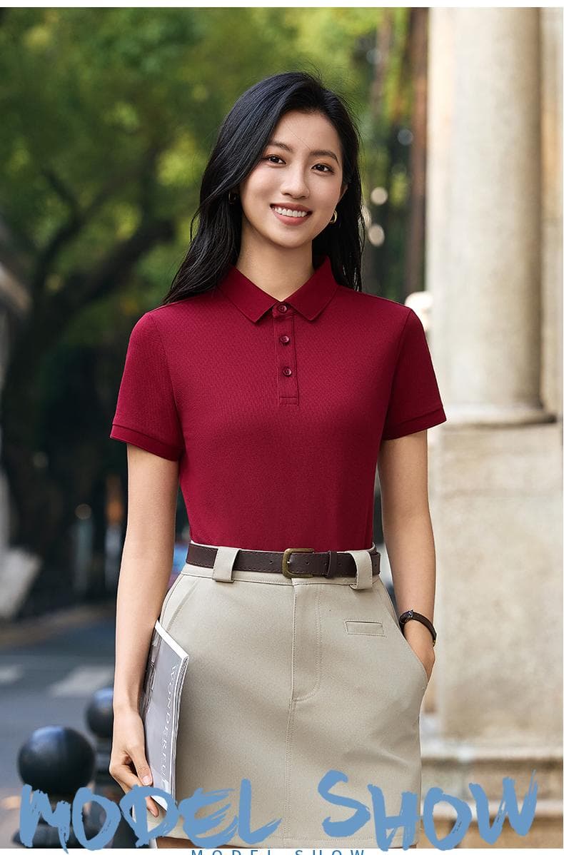 橙色纯色Polo衫 详情图 18