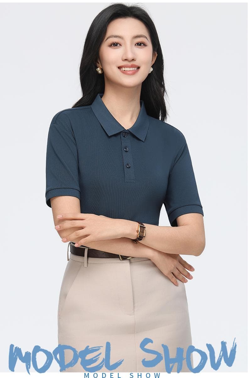 纯色翻领POLO衫 详情图 17