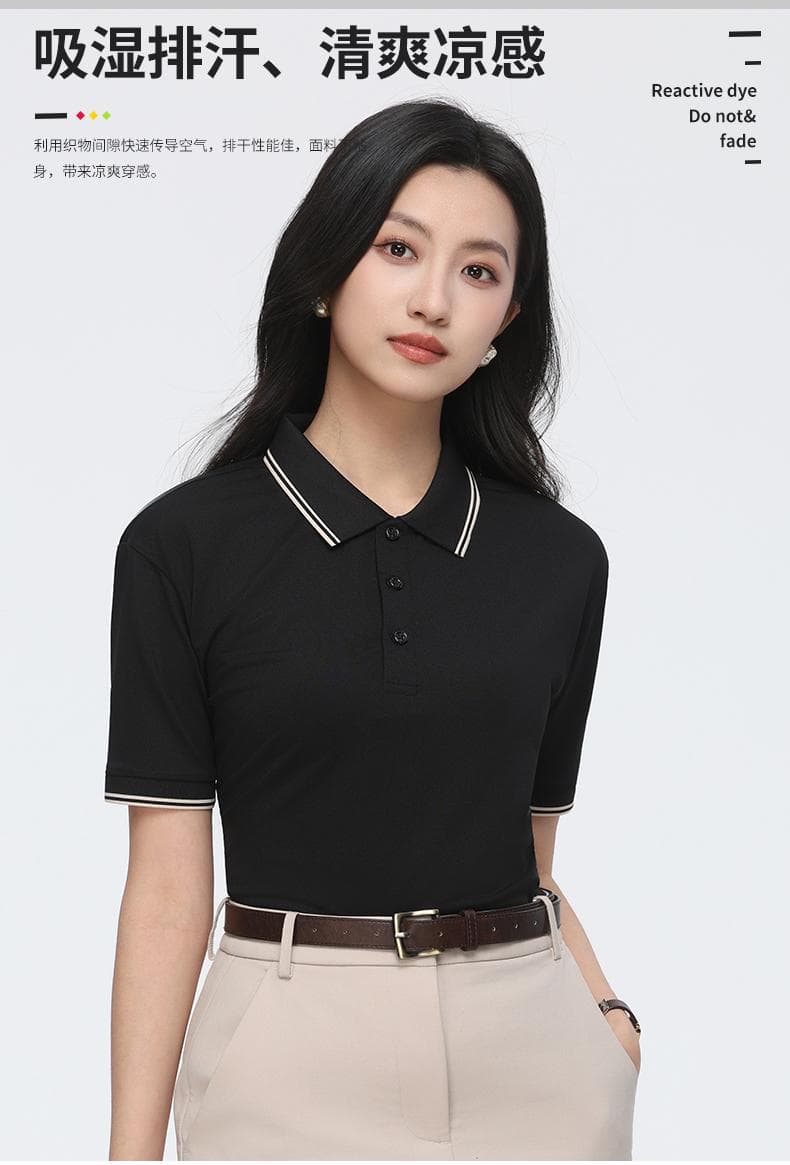 条纹翻领POLO衫 详情图 3