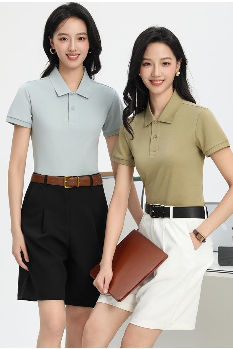 M79# 70支丝光双面短袖POLO衫 详情图 24