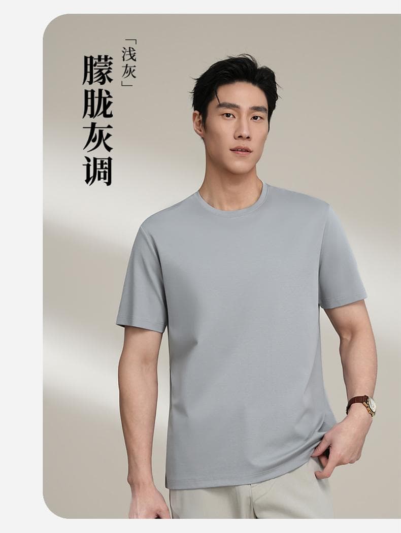 纯色圆领短袖T恤 详情图 16
