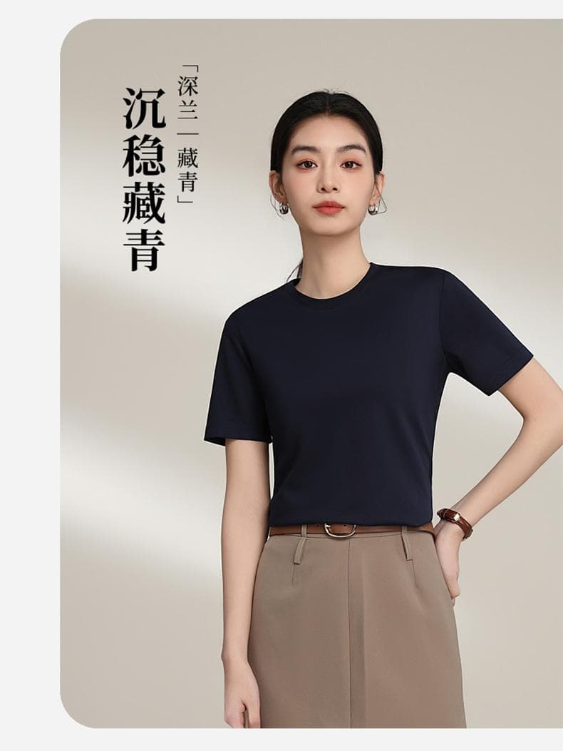 纯色圆领短袖T恤 详情图 22